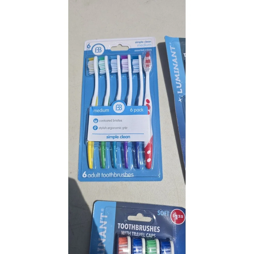Lot Of 6 Brand New Packs Of Tooth Brushes
